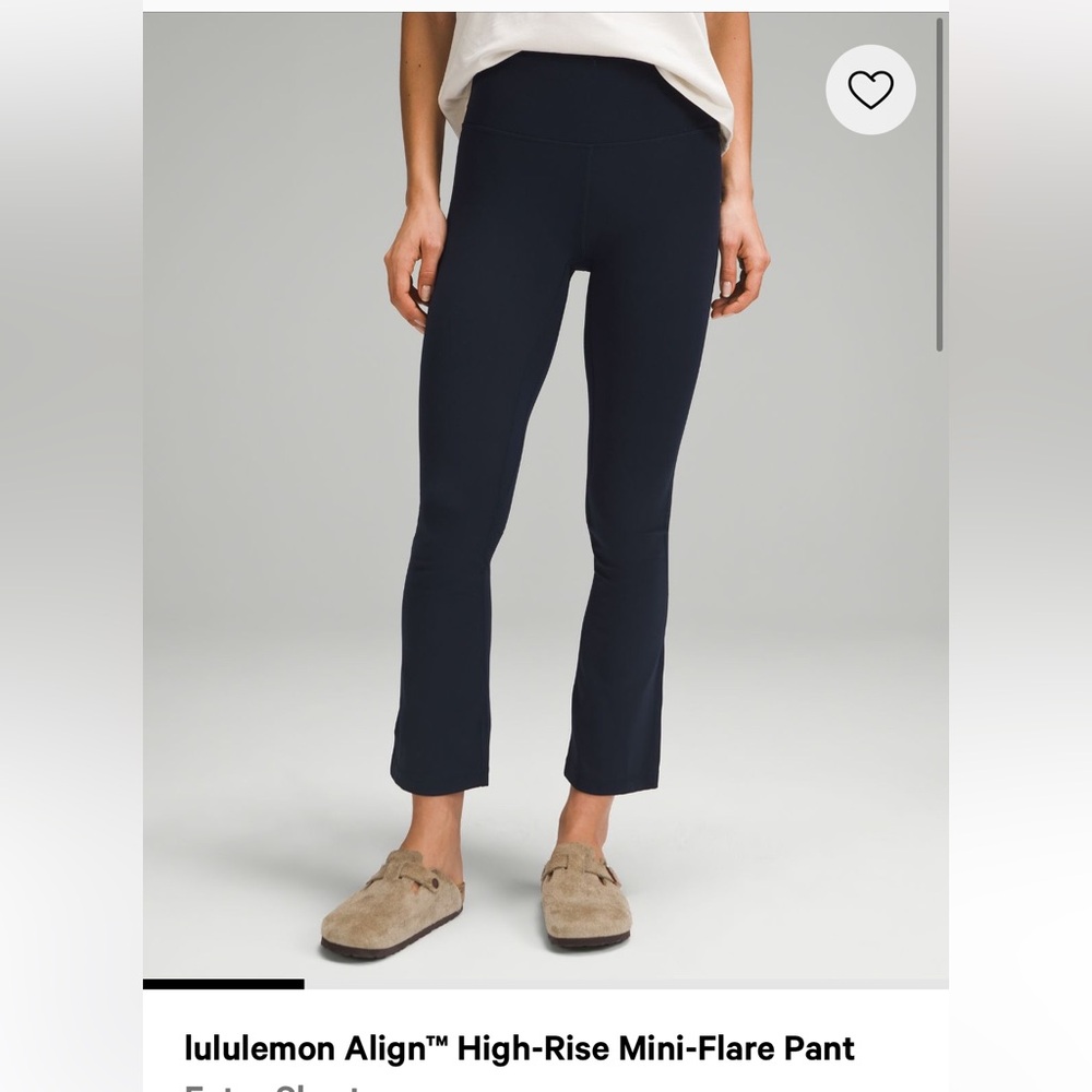 High-rise, mini flare pant (Cascadia Green) Cropped